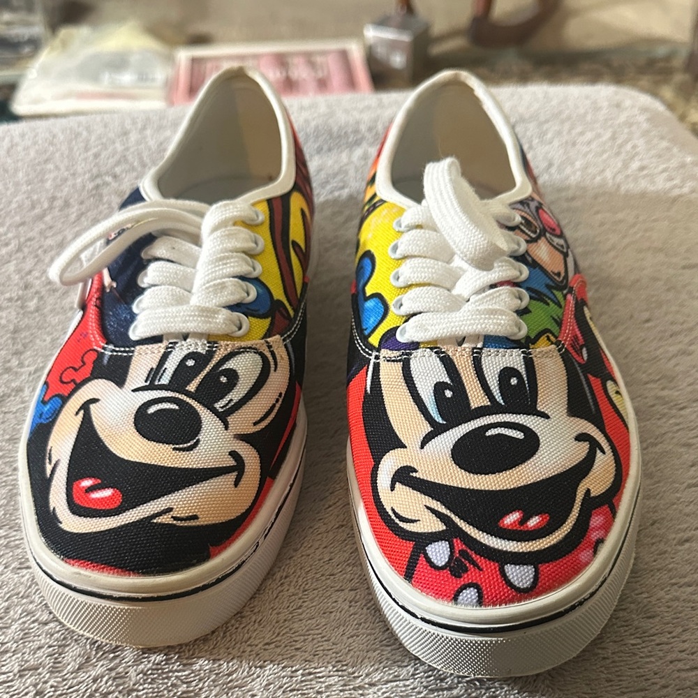 Colorful Cartoon Character Shoes size 10.5 women or size 9 men. NWOT
